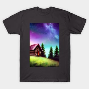 Galaxy Log Cabin T-Shirt